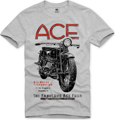 Produktbild von style3 Motorrad ACE T-Shirt Herren Biker Bike Tattoo