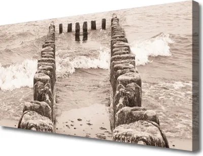 Produktbild von Tulup Leinwand-Bilder 100x50 Wandbild Canvas Kunstdruck Meer Strand Architektur