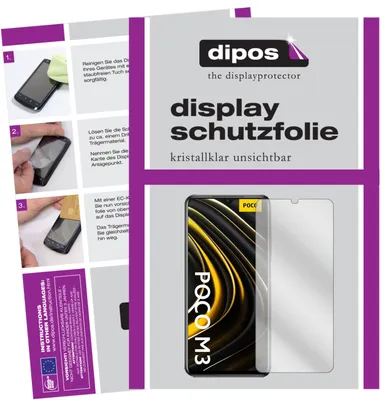 Obrázek produktu pro 2x ochranná fólie pro Poco M3 clear screen protector film ochrana displeje dipos