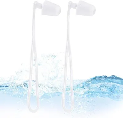 Productafbeelding van Zwem Oordopjes - Waterdichte Oordopjes - Gehoorbescherming - Herbruikbaar Siliconen - Met Lanyard