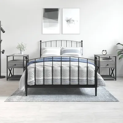 Image de vidaXL Tables de nuit 2 pcs. Gris Sonoma 40x42x55 cm Bois composite