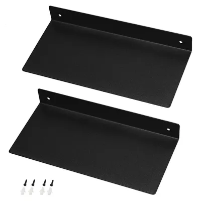 Immagine prodotto di Set di 2 mensole a parete in metallo nero, larghezza 30 cm