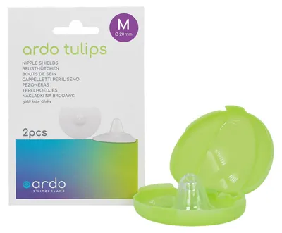 Produktbild von Ardo Brusthütchen Tulpis, Brustwarzenschutz, M, 2 cm, Silikon, 2 Stück(e)