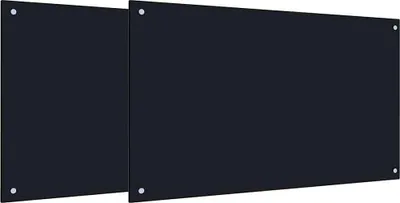 Zdjęcie produktu dla vidaXL Panel kuchenny 2 szt. czarny 100 x 60 cm Szkło hartowane