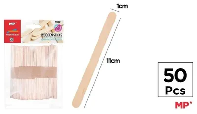 Image de Bâtonnets en bois pour travaux manuels, 50 pièces