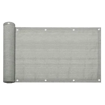 Produktbild von VINGO HDPE balkonová zástěna na ochranu soukromí UV ochrana proti větru balkonový kryt ochrana proti slunci zástěna na ochranu soukromí šedá 90x600cm