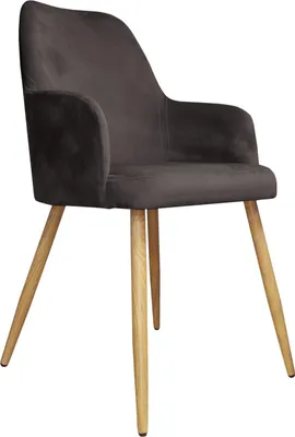 Obrázok produktu pre Kreslo WEZERA VELVET hnedé/dubové