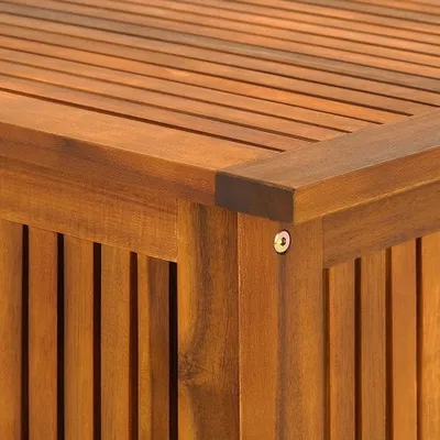 Produktbild von Úložný box z akáciového dřeva, 115x50x59cm, včetně vnitřní plachty