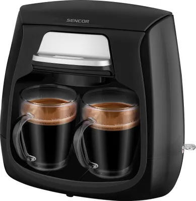 Obrázek produktu pro SENCOR SCE 2100BK Kávovar, nádoba na vodu o objemu 0,3 l, vyjímatelný omyvatelný filtr, příkon 500 W