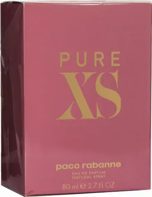 A pink box of Paco Rabanne Pure XS perfume.