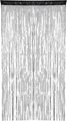Produktbild von Unyqoos® Perlen-Türvorhang – Polyester-Fliegenvorhang 200 x 91 cm, Schwarz, dekorativer Perlenvorhang für Türen, Fenster & Schranköffnungen