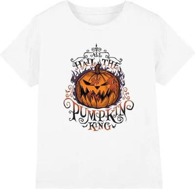 Obrázek produktu pro The Nightmare Before Christmas - Tričko "Hail The Pumpkin King" pro děti TV3700 (104) (Weiß)