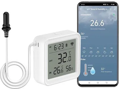 Obrázek produktu pro Inteligentní WiFi termohygrometry s aplikací a alarmem