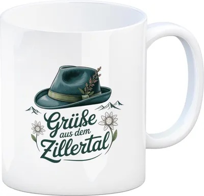 Produktbild von Alpenhut Grüße aus dem Zillertal Kaffeebecher
