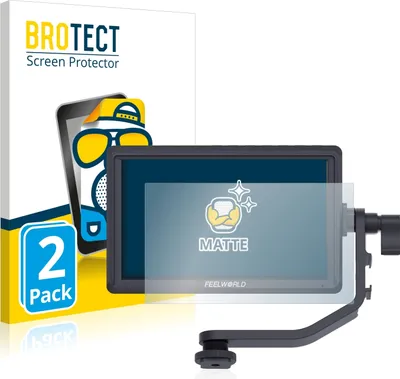 Produktbild von 2x BROTECT Schutzfolie für Feelworld FW568 5.5" Displayschutz Displayschutzfolie Folie Matt Entspiegelungsfolie
