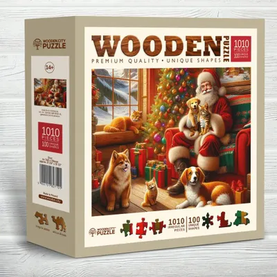 Produktbild von WOODEN CITY Holzpuzzle Santa and Plot 1010 dlks