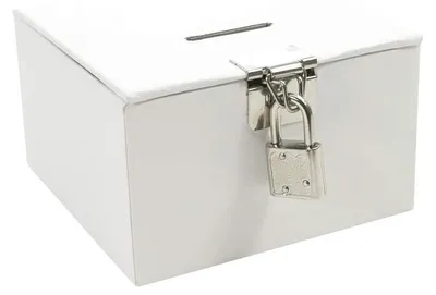 Schatzkiste zum Gestalten, 10,5x10,5x6 cm, Karton, weiß