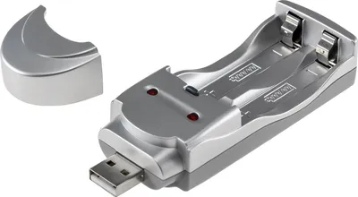 Zdjęcie produktu dla Ładowarka USB do akumulatorów 2x Micro AAA/Mignon AA