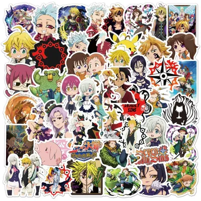 100 The Seven Deadly Sins Aufkleber, Vinyl-Sticker, 6-11 cm