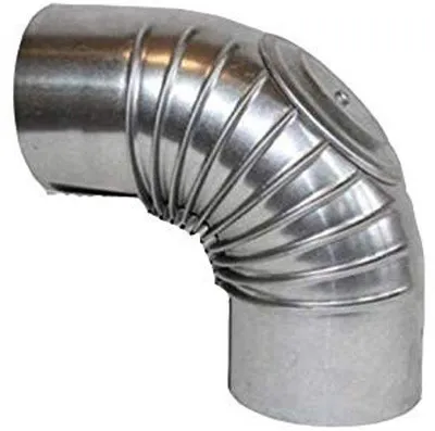 Zdjęcie produktu dla Kolano o kącie 90 stopni z otworem – aluminium, średnica 150 mm