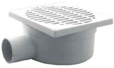 Obrázok produktu pre Kryt s bočným odtokom 15 x 15 cm – odtok Ø 50 mm