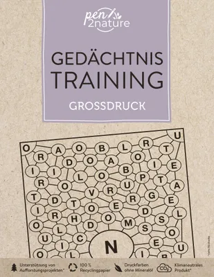 Produktbild von Gedächtnistraining Großdruck. Bunter Rätselmix in Großschrift