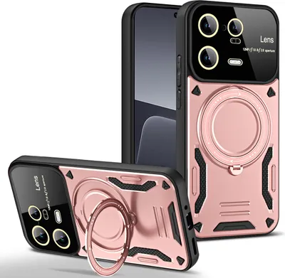 Produktbild von Rüstung Handyhülle für Xiaomi 13 Dual-Layer Ringhalter Ständer Hülle Roségold