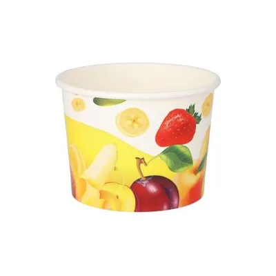 Produktbild von Papstar Eisbecher Pappe 250ml 50 St. Ø 9,5 cm 6,2 cm Früchte-Dekor Becher Eis Sommer