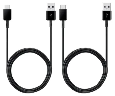 Produktbild von 2x Schnell-Ladekabel USB-C 1.2m schwarz für CUBOT Note 50 30 21 9 Max 3 Max 2 USB A zu USB Typ C