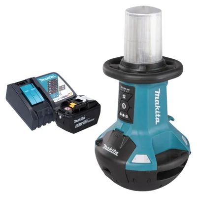 Image de Makita DML 810 Z Lampe LED à batterie 18 / 36 V (2 x 18 V) 5500 lm IP54 + 1 batterie 9,0 Ah + chargeur