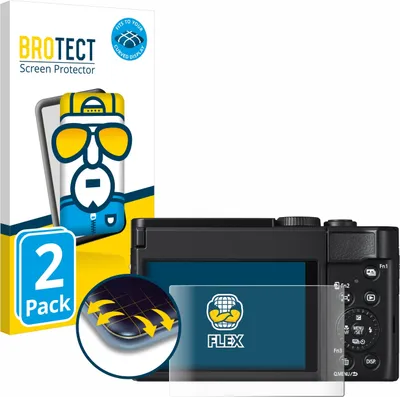 Produktbild von 2x BROTECT Fullscreen Schutzfolie für Panasonic Lumix DC-TZ99 Displayschutz Folie Fullcover Klar Transparent