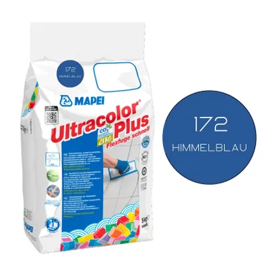 Produktbild von MAPEI® ULTRACOLOR PLUS Fugenmörtel 172 himmelblau 5 kg Flexfuge ohne Ausblühen schnell trocknend Fliesenfuge