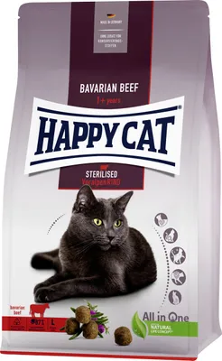 Image de Happy Cat Croccantini pour chats adultes stérilisés Voralpen au bœuf 1,3 kg