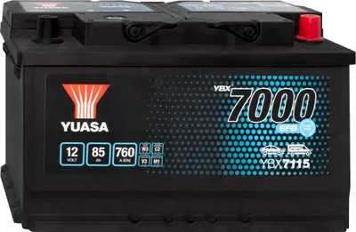 Produktbild von Yuasa YBX7115 EFB 12V 85Ah Autobatterie