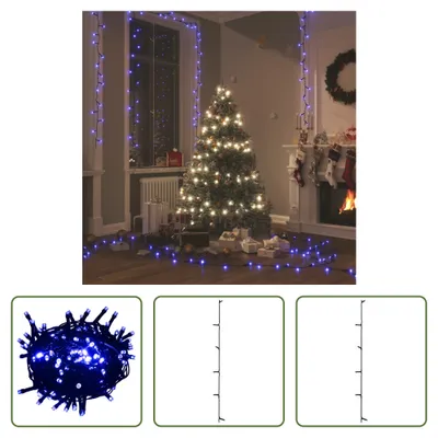 Produktbild von The Living Store LED-Lichterkette mit 150 LEDs Blau 15 m PVC