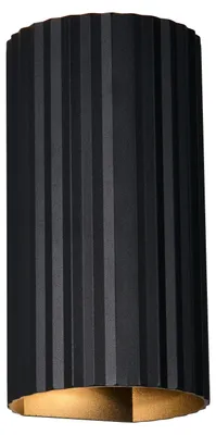 Image de Applique murale, métal, noir, GU10, 2 flammes, H 18 cm