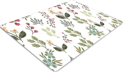 Obrázek produktu pro Podložka pod kancelářskou židli 120 cm x 90 cm Podložka pod kancelářskou židli - bobule a květiny