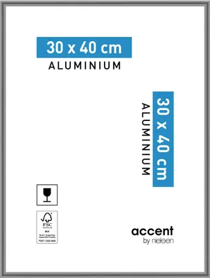 Produktbild von accent by nielsen Aluminium Bilderrahmen Accent, 30x40 cm, Stahlgrau