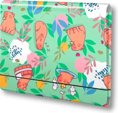 Obrázok produktu pre Teczka Łamana A4 Na Gumkę T 0120 Kapibara Łąka Folia Mat Nierysująca