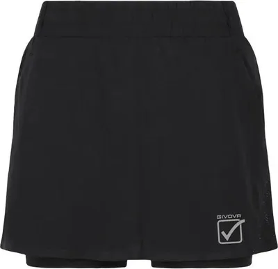Produktbild von Damen-Sportrock Givova Padel Fitness Schwarz