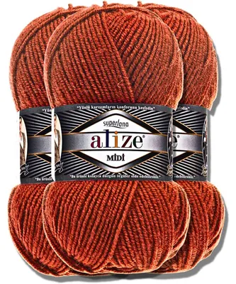 Obrázok produktu pre Alize Superlana Midi, priadza, 3x 100g, univerzálna farba, vhodná na háčkovanie a pletenie (36)