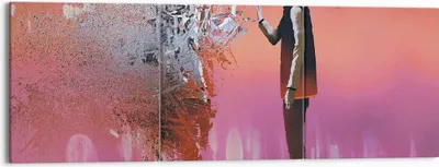 Produktbild von Bild auf Leinwand - Leinwandbild - Mann modern - 150x50cm - Wand Bild - Wanddeko - Wandbilder - Leinwanddruck - Bilder - Kunstdruck - Wanddekoration - Leinwand bilder - Wandkunst - CA150x50-3868