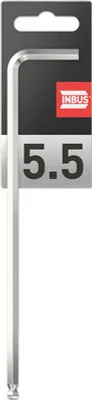 Produktbild von INBUS® 71536 Winkelschraubendreher (extra lang) 5.5mm, mit Kugelkopf —  Germany