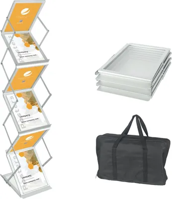 Immagine prodotto di Brochure esapositore a 6 scomparti - Scaffale per libri - Espositore per brochure - Scaffale per riviste - Scaffale per cataloghi