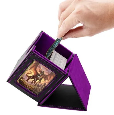 Productafbeelding van Kaartenopslagdoos, kaartenbox, verzamelkaartenbox voor meer dan 100 kaarten, compatibel met Commander, MTG en TCG.
