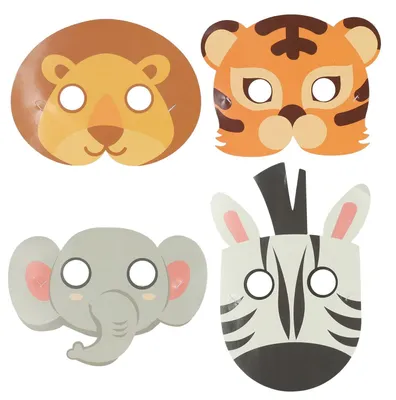 Image de Masker Jungle Papier Set, 8st.