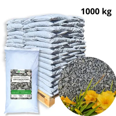 Produktbild von Basalt Splitt 8-16 mm Anthrazit 1000 kg (Palette 50x20 kg) Dekorationsstein Gartendeko Feniks