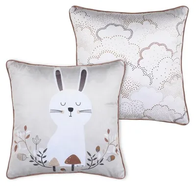 Image de Coussin pour enfants GABIN, double face, 40 x 40 cm, lapin
