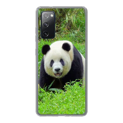 Produktbild von MuchoWow® Handyhülle Schutzhülle Hülle für Samsung Galaxy S20 FE Panda - Gras - Tier Silikon Softcase Handy Hülle - Abdeckung