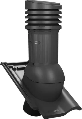 Productafbeelding van Ventilatiekoker Dakpan DN125 voor Braas Rubin 13V Dakpannen Antraciet